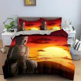 NDXRWDZR Süper King Boy Nevresim Takımı Sunrise Nevresim Fermuarlı Kapamalı Yatak Örtüsü Aldults Çocuklar için Yumuşak Nefes Alabilir Mikrofiber Kılıf 260x220 cm + 2 Yastık Kılıfı 50x75 cm