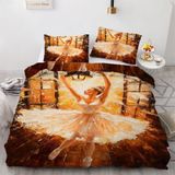 NDXRWDZR Tek Kişilik Nevresim Takımı Çocuk Bale Nevresim Yumuşak Hipoalerjenik Mikrofiber Fermuarlı Nevresim, 1 Nevresim 135 x 200 cm + 2 Yastık Kılıfı 50 x 75 cm