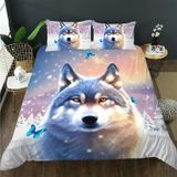 NDXRWDZR Tek Kişilik Nevresim Takımı, Husky Nevresim Takımı, Çocuklar için Yumuşak Hipoalerjenik Mikrofiber Nevresim Kılıfı, Fermuarlı 1 Nevresim 135x200 cm + 2 Yastık Kılıfı 50x75 cm