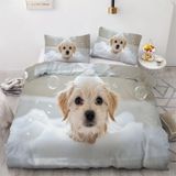 NDXRWDZR Tek Kişilik Nevresim Takımı, Malta Köpek Nevresim Takımı, Çocuklar için Yumuşak Hipoalerjenik Mikrofiber Nevresim Kılıfı, Fermuarlı 1 Nevresim 135x200 cm + 2 Yastık Kılıfı 50x75 cm