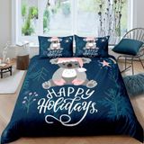 NDXRWDZR Tek Kişilik Nevresim Takımı Mavi Koala Çocuk Nevresim Takımı, Yumuşak Hipoalerjenik Mikrofiber Fermuarlı Nevresim Takımı, 1 Nevresim 135x200 cm + 2 Yastık Kılıfı 50x75 cm
