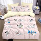 NDXRWDZR Yatak Örtüsü 105 Dalmata Yatak Çarşafı Kızlar için Çocuklar için Fermuarlı Yumuşak Nefes Alabilir Mikrofiber Nordik Kılıflar 180 x 220 cm + 2 Yastık Kılıfı 50 x 80