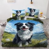 NDXRWDZR Yatak örtüsü 150 Collie Ön Yatak Örtüsü Yatak 150 Yatak Çocukları, Yetişkinler için Fermuarlı Yumuşak Nefes Alabilir Mikrofiber Nordik Kılıflar 240 x 220 cm + 2 Yastık Kılıfı 5