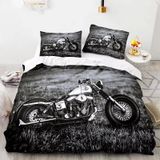 NDXRWDZR Yatak örtüsü 90 çocuk motosiklet siyah yorgan kızlar için 90 yaş yatağı fermuarlı yumuşak nefes alabilen mikrofiber nordik kılıflar 150 x 220 cm + 2 yastık kılıfı 50 x 80 cm