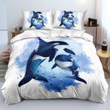 NDXRWDZR Yatak örtüsü 90 çocuk yorgan mavi yorgan çocuklar için 90 yaş yatak çocuk fermuar yumuşak nefes alabilen mikrofiber kuvvetli kılıflar 150 x 220 cm + 2 yastık kılıfı 50 x 80 cm