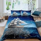 NDXRWDZR Yatak Örtüsü Yatak 135 Yelkenli Nevresim Takımı, Çocuklar, Yetişkinler için Fermuarlı Yumuşak Nefes Alabilen Mikrofiber Nordik Kılıflar 220 x 220 cm + 2 Yastık Kılıfı