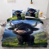 NDXRWDZR Yatak örtüsü yatak örtüsü 150 Dağ hayvanı yatak örtüsü, çocuklar için 150 cm, yetişkinler için, yumuşak fermuarlı, nefes alabilen mikrofiber, kuvvetli kılıflar, 240 x 220 cm + 2 yastık kılıfı