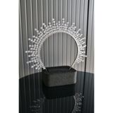 NDY Accessories Kristal Boncuklu Şeffaf Gelin Tacı, After Parti, Bekarlığa Veda, Bride Parti, Kına, Nişan Tacı
