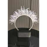 NDY Accessories Tüylü After Party, Bekarlığa Veda, Nişan, Kına, Nikah, Düğün, Gelin, Bride Tacı