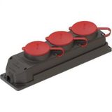 Ne-Ad 4012 Kauçuklu 3x25 cm 3'lü Grup Priz
