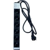 NE-AD 6'lı 1,5 Metre Kablolu Grup Priz Aluminyum Gövde 16A 250V 4000W