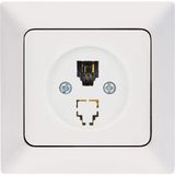 NE-AD ARAS BEYAZ TELEFON PRİZİ ÇERÇEVELİ (CAT3)