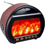 Ne Alırsan Ucuz Nostaljik Radyo FP-535 Şömine Efektli Ahşap Görünümlü Usb-Tf-Am/fm/sw1-2 Bluetooth Hoparlör - Ahşap Rengi