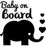 Ne Verelim Size Arabada Bebek Var Fil Tasarım Oto Cam Özel Sticker Siyah 15*15 Cm