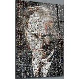 Ne Verelim Size Atatürk Binlerce Fotoğraf Tek Portre Tasarım Ulta Yüksek Çözünürlüklü Kırılmaz Cam Tabo Ofis Hediye