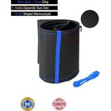 Ne Verelim Size Audi A4 Özel Süper Deri Direksiyon Kılıfı, Mavi Şeritli Spor Dikiş