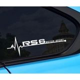 Ne Verelim Size Audi Rs6 İçin Özel Uyumlu Aksesuar Oto Yan Cam Özel Sticker 20*7 Cm