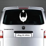 Ne Verelim Size Ay Yıldız Kartal Göktürkçe Türk Oto Özel Sticker Beyaz 30*25 Cm