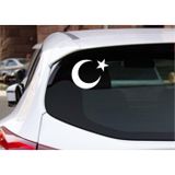 Ne Verelim Size Ay Yıldız Oto Özel Sticker Beyaz