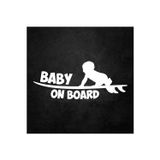 Ne Verelim Size Baby On Board Arabada Bebek Var Özel Sticker Beyaz 30*10 Cm