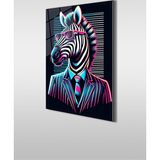 Ne Verelim Size Bay Zebra 2 Pop Art Dikey Cam Tablo