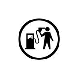Ne Verelim Size Benzin Yakıt Deposu Oto Özel Sticker Siyah 13*13 Cm