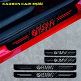 Ne Verelim Size Bmw 525 İçin Özel Uyumlu Aksesuar Oto Kapı Eşiği Özel Sticker Karbon 4 Adet