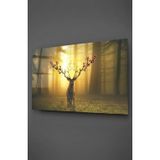 Ne Verelim Size Boynuzları Çiçekli Geyik Cam Tablo