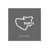 Ne Verelim Size Bursa İl Haritası Oto Cam Özel Sticker 12*9 Cm