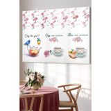 Ne Verelim Size Çay Saati Çaylavyu| Mutfak Temalı Cam Tablo | 50X70 Cm