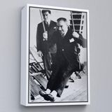 Ne Verelim Size Çerçeveli Atatürk Portre Tablosu Mustafa Kemal Atatürk Dikdörtgen Dekoratif Kanvas Tablo-146
