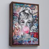 Ne Verelim Size Çerçeveli Brigitte Bardot Graffiti Pop Art Duvar Tablosu-6469
