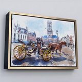 Ne Verelim Size Çerçeveli Brugge Tarihi Kasabası Belçika Dekoratif Kanvas Tablo-3512