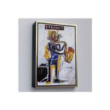 Ne Verelim Size Çerçeveli Jean Michel Basquiat Stardust Saksafon Kanvas Tablo, Sokak Sanatı, Pop Art-4963