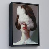 Ne Verelim Size Çerçeveli Modern Gerçeküstü Kadın Sanatı Kanvas Tablo, Pop Art Kanvastablo Sanatı-5212