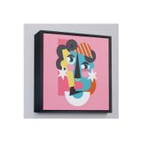 Ne Verelim Size Çerçeveli Pembe Renkli Soyut Kadın Portre Tablosu-8306