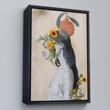 Ne Verelim Size Çerçeveli Pop Art Soyut Kadın Tablosu-7873