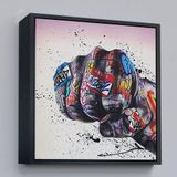 Ne Verelim Size Çerçeveli Sokak Graffiti Duvar Sanatı Kanvas Tablo, Banksy Renkli Graffiti Pop Art-5337