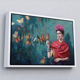 Ne Verelim Size Çerçeveli Ünlü Ressam Ve Kelebekler Kanvas Tablo-5169