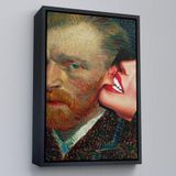 Ne Verelim Size Çerçeveli Vincent Van Gogh Kulağını Isıran Kadın Pop Art Tablo-6486