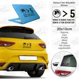 Ne Verelim Size Dünya 5'Ten Büyüktür Tükçe Ingilizce Yazılı Siyah Oto Özel Sticker 30*7,5 Cm