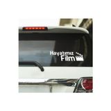 Ne Verelim Size Hayatımız Film Tasarımlı Oto Özel Stickeri Yazısı Beyaz 20*10 Cm