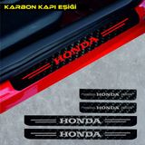 Ne Verelim Size Honda Hr-V İçin Özel Uyumlu Aksesuar Oto Kapı Eşiği Özel Sticker Karbon 4 Adet