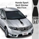 Ne Verelim Size Honda İçin Özel Uyumlu Aksesuar Oto Sport Kaput Şerit Özel Sticker Siyah 60*17 Cm