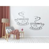 Ne Verelim Size Kahve Duvar Özel Sticker - Kahve Duvar Özel Sticker Dekoratif Odası Duvar Özel Sticker Duvar Süsü 65X40