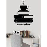 Ne Verelim Size Kahve Ve Kitap Köşesi Duvar Özel Sticker Yapıştırma (Su Ve Nemden Etkilenmez)