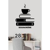 Ne Verelim Size Kahve Ve Kitap Köşesi Duvar Özel Sticker Yapıştırma (Sudan Ve Nemden Etkilenmez)