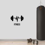 Ne Verelim Size Kalp Ritimli Dumbell, Fitness Dekoratif Duvar Özel Sticker, Çıkartma, Etiket