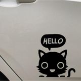 Ne Verelim Size Karikatür Kedi Tasarım Oto Özel Sticker Siyah 19*16 Cm