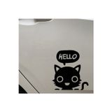 Ne Verelim Size Karikatür Kedi Tasarım Su Geçirmez Çıkarılabilir Oto Özel Sticker Siyah 19*16 Cm